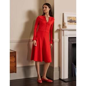 Boden | Dresses | Boden Womens Cherry Red Abercorn Knitted Cotton Wool Dress  Size 2 | Poshmark
